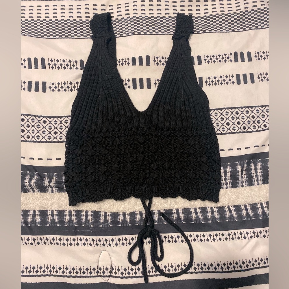 Forever 21 Crochet tank top in Black